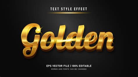 Premium Vector Editable Text Effect Premium Gold Style