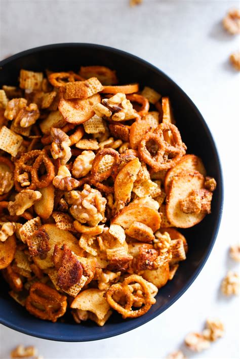 Honey Mustard Snack Mix With Walnuts