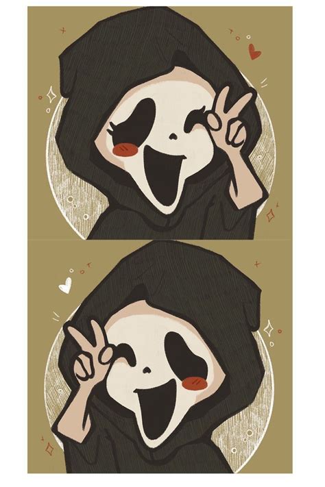 Ghostface Pfp And Matching Pfp Ghostface Matching Pfp Halloween Painting