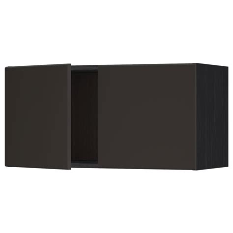 METOD Élément mural 2 portes, noir, Kungsbacka anthracite, 80x40 cm - IKEA
