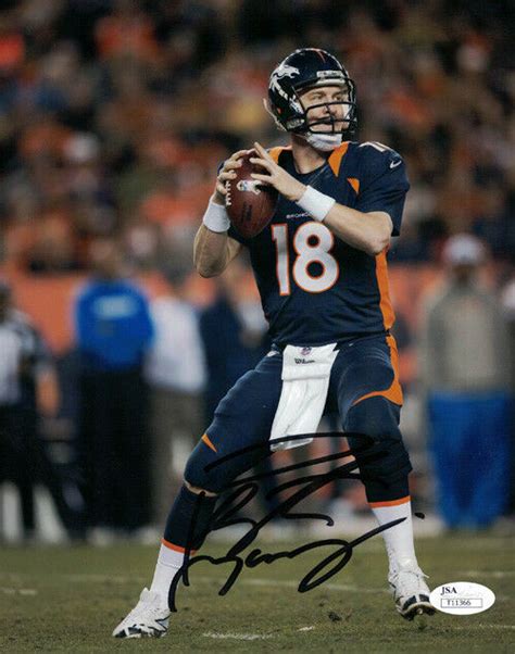 Peyton Manning Autographedsigned Denver Broncos 8×10 Photo Jsa 18789