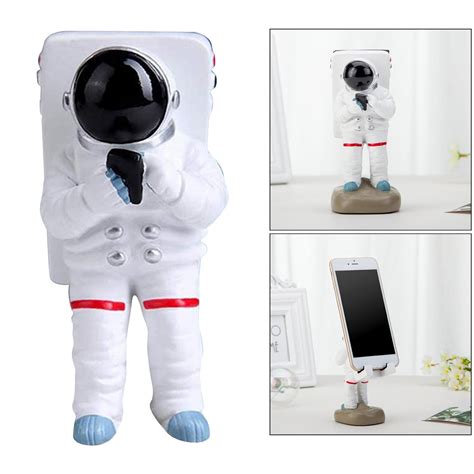 Astronaut Phone Holder Desktop Polyresin Cellphone Stand Dock Birthday