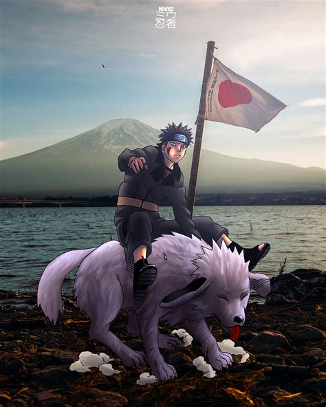 Kiba X Akamaru Anime Perros Japón Naruto Narutoshuppiden Poder