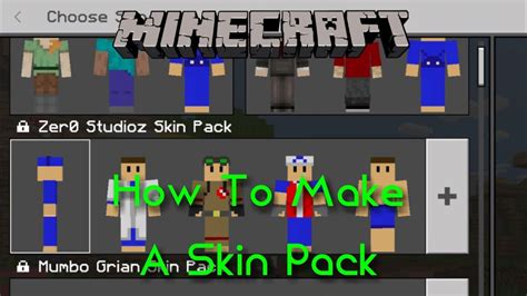 How To Make A Skin Pack Minecraft Tutorial Youtube
