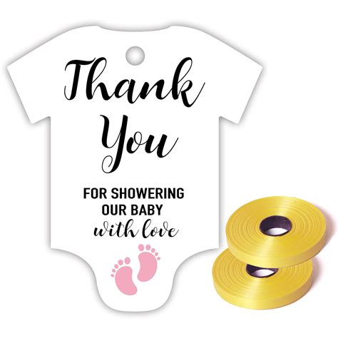 Buy Thank You For Showering Our Baby With Love Tags Pink Little Feet