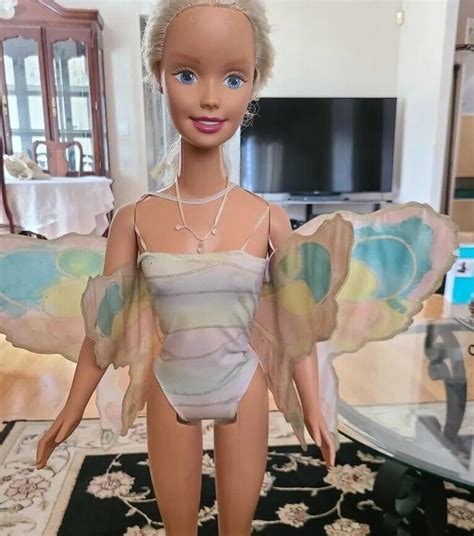Vintage 1992 My Size Barbie Doll Mattel Angel Dress Up 38 Tall Blonde