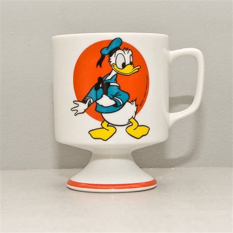 Vintage Donald Duck Pedestal Coffee Cup Mug By By Whitecatvintage