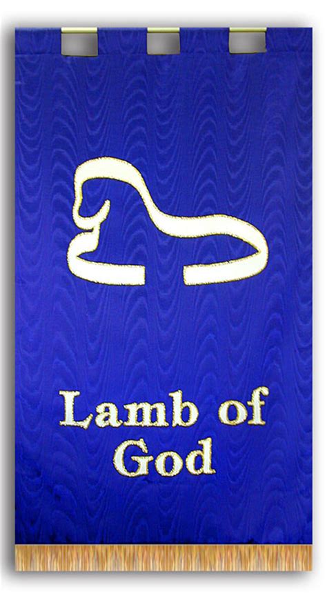 Lamb Of God With Laying Lamb Banner Christian Banners For Praise And