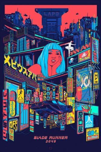 Blade Runner 2049 Black Light Night Ford By Mainger Art Print Poster