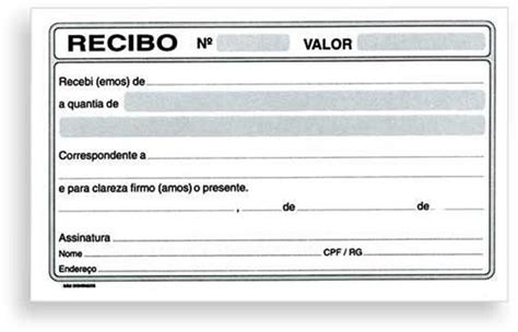 Exemplo Recibo De Pagamento Para Imprimir