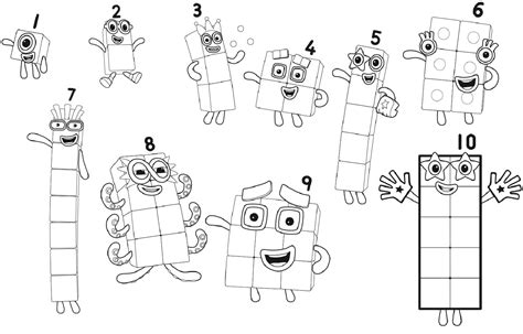 Numberblocks Colouring Pages 6 Numberblocks Two Printable Coloring