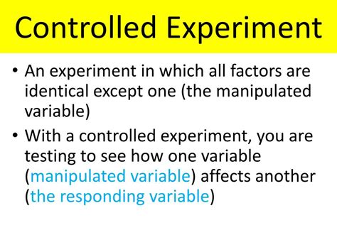 Ppt Variables And Controlled Experiments Powerpoint Presentation Id