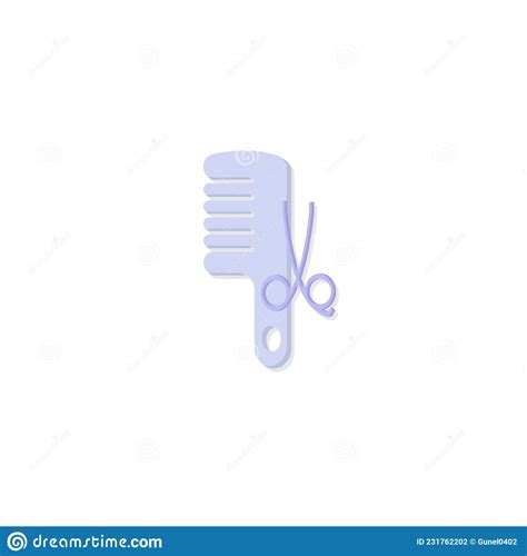 Comb And Scissors Hairdresser Tools Isolated Illustration Comb And