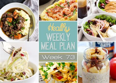 Week Healthy Breakfast Lunch And Dinner Chart Healthy Meal Plan Week