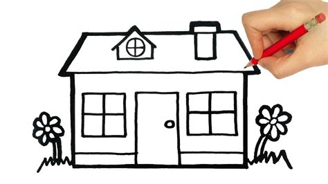 How To Draw A House Como Dibujar Una Casa ระบายสีและวาดภาพ บ้านพร้อม