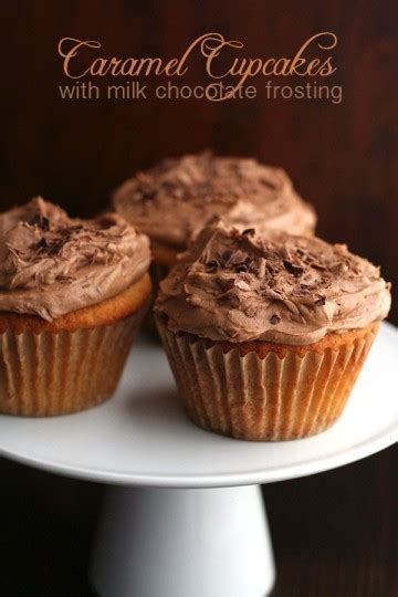 Caramel Cupcakes With Milk Chocolate Frosting All Day I Dream About Food