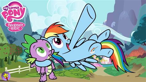 An important job for a pony! My Little Pony Coloring Book Rainbow Dash and Spike ...