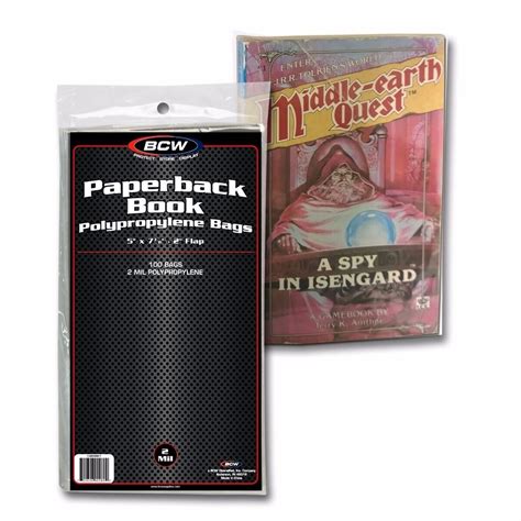 Bcw Paperback Book Bags Pack Of 100 Safe Storage Poly Holders Acid Fast