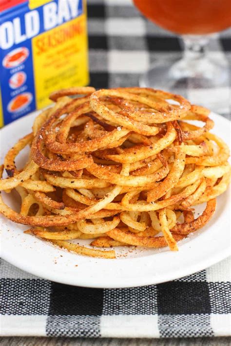 Spiralized Baked Old Bay Curly Fries