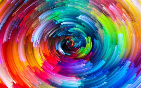 Rainbows Circle Colorful Swirl Whirling Wallpapers Hd