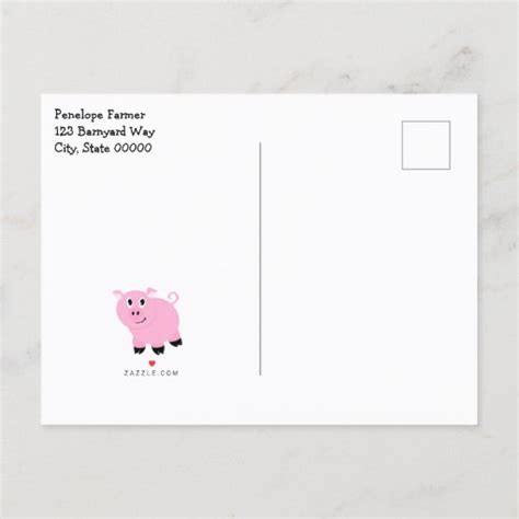Lets Pig Out Birthday Party Postcard Invitation Zazzle