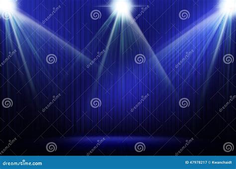 Blue Stage Light As Background Stock Illustration Illustration Of