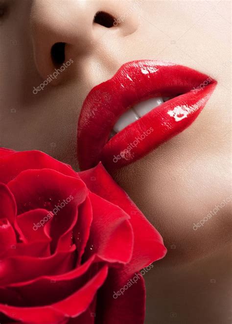 Sexy Woman Red Lips Stock Photo By Dragonfly