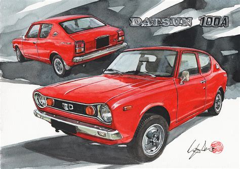 Datsun 100a Painting By Yoshiharu Miyakawa Pixels