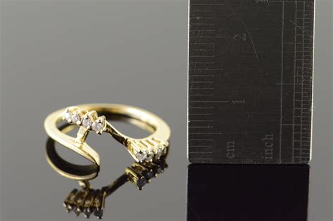 14k 012 Ctw Diamond Bypass Engagement Wrap Around Wedding Band Yellow Gold Ring Size 525 888888940 12122016164685442655 