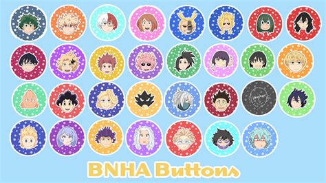 My Hero Academia Pin Back Buttons Boku No Hero Academia Badges Etsy Uk