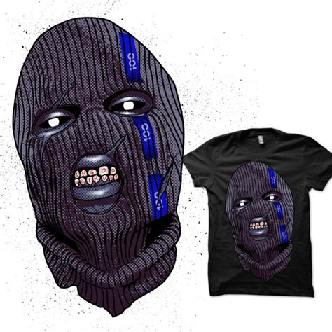 Gangsta Ski Mask Logo Ski Mask Shirt Skateboarding Shirt Deathstroke