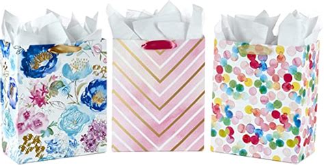 Hallmark 13 Large T Bags Assortment With Tissue Paper Pack Of 3