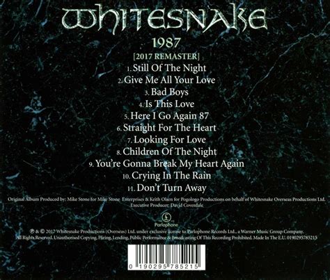 Whitesnake Whitesnake 1987 30th Anniversary Edition Cd Jpc