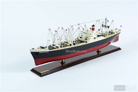 American Scout C 2 Cargo Ship Handcrafted Wooden Model Boat