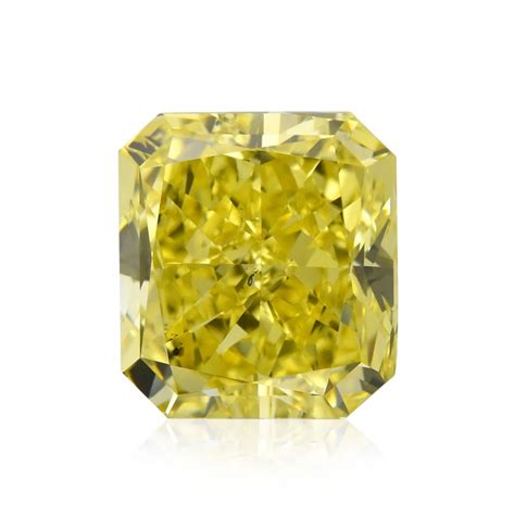 215 Carat Fancy Vivid Yellow Diamond Radiant Shape Si1 Clarity Gia