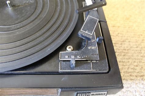 Vintage Working Bsr Mcdonald 310 Record Player Turntable Shure
