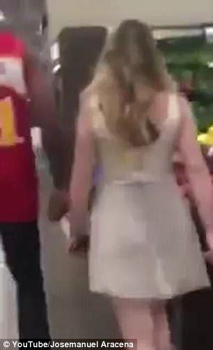 Boyfriend Walks Girlfriend On A Leash In Grocery Store Daily Mail Online