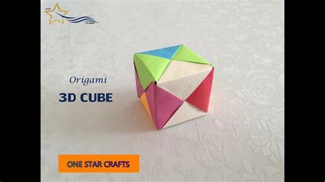 How To Make Paper Cube 3d Cube Origami Paper Craft Origami Küp