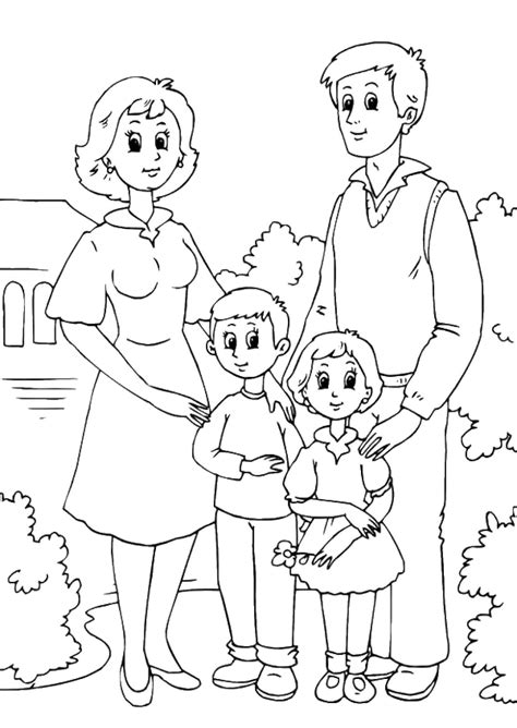 Imagen De Una Familia Feliz Para Colorear Familia Feliz Caricatura