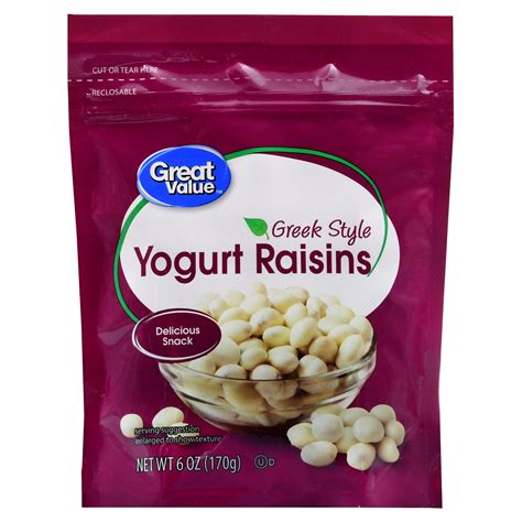 Great Value Greek Style Yogurt Raisins 6 Oz