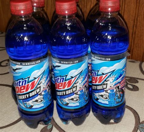 Mountain Dew Liberty Brew Blue Soda Rare 6 Pack 9282020 169 Oz