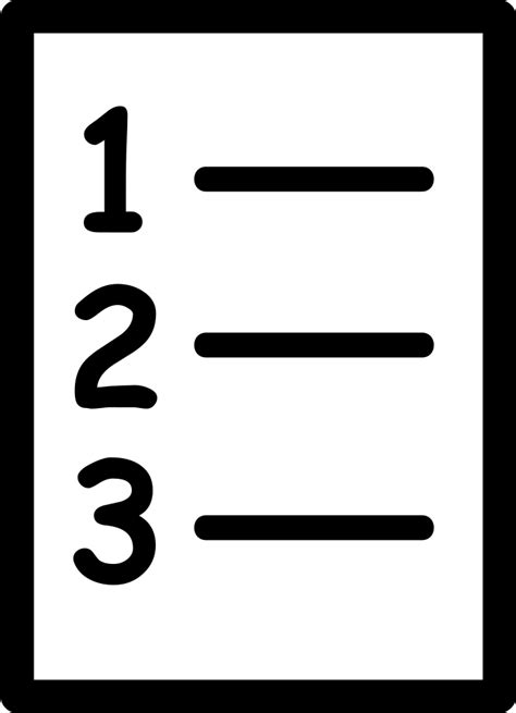 Numbered Lists Clip Art Library