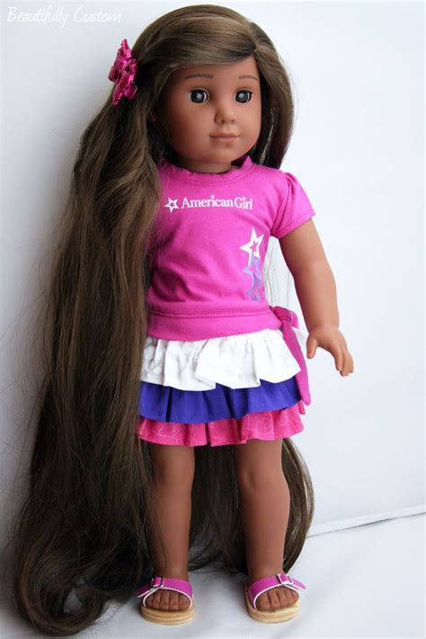 Custom American Girl Doll Kaya With Long Brown Hair Even Longer Than