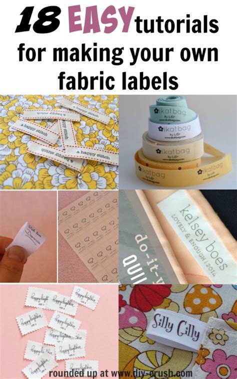 18 Easy Tutorials For Making Your Own Fabric Labels Diy Crush