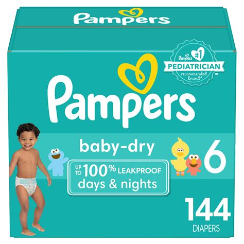 Buy Diapers Size 6 144 Count Pampers Baby Dry Disposable Baby