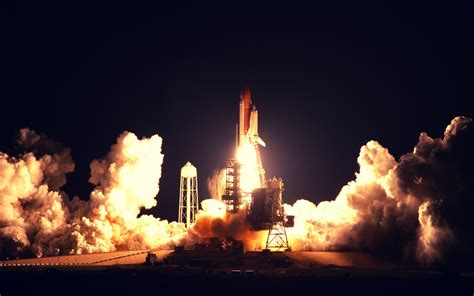 Rocket Launch Space Spaceship Night Nasa Hd Wallpapers Desktop