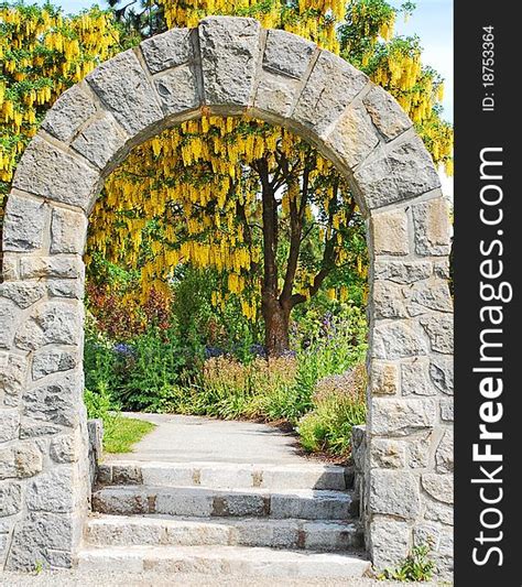 Stone Archway In Garden Free Stock Images And Photos 18753364
