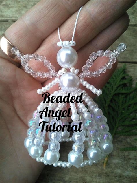 Beaded Angel Tutorial English Standing Angel Ornament Beading Pattern