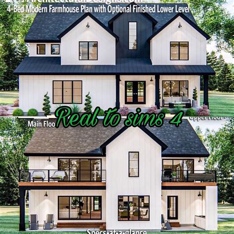Modern Farmhouse Real To Sims 4