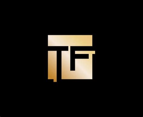 Premium Vector Simple Gold Letter Tf Logo Design Template